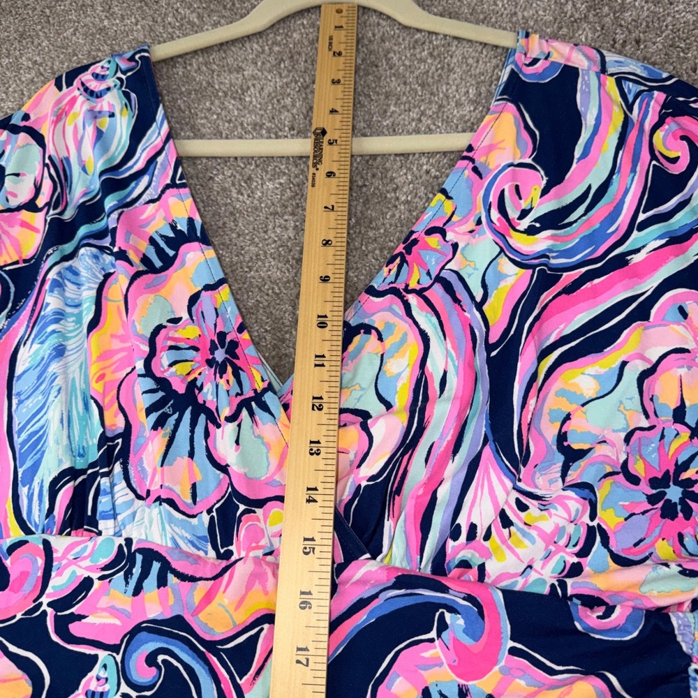 Lilly Pulitzer Nauti Navy Boho Bateau Dress Women M Resort Summer Knit Feminine - Picture 6 of 11